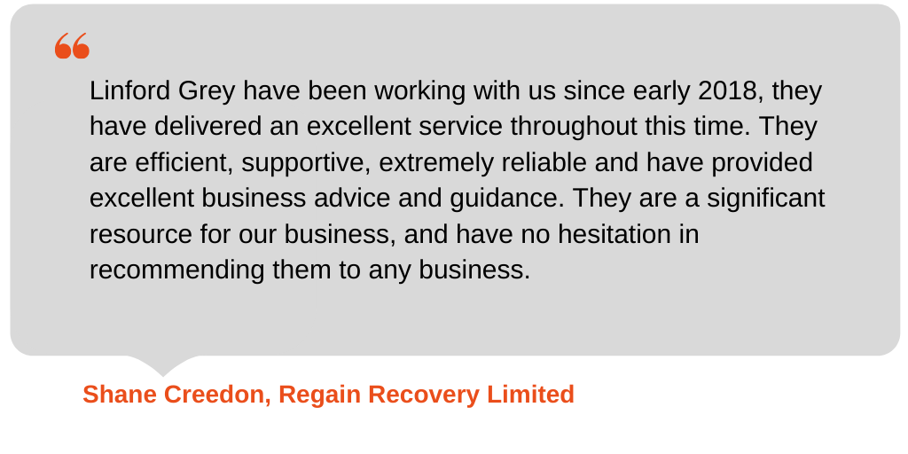 Testimonial from Regain Recovery Limited