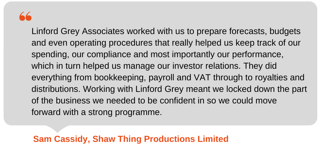 Testimonial from Shaw Thing Productions Limited
